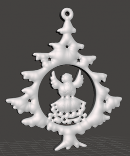 Noel ağaç askı melek redpah 3d print model - Mito3D
