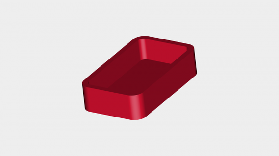 base arrotondato Astuccio guaina rossa 3d print model - Mito3D