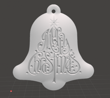 Natale albero appendiabiti campana allegro rossa 3d print model - Mito3D