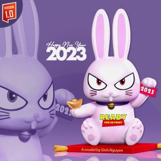 2023 año Conejo nacido nguyen 3d print model - Mito3D