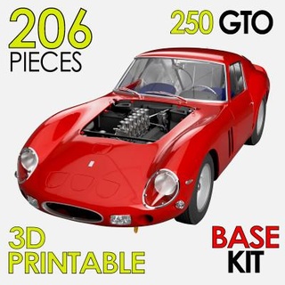 250 gto carro kit base sj automotive design 3d print model - Mito3D