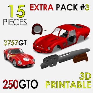 250 gto carro kit extra pacote 3 sj automotive design 3d print model - Mito3D