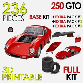 250 gto carro kit sj automotive design 3d print model - Mito3D