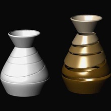 2 modern vases - print ready 3d model 3d print model - Mito3D