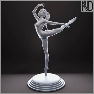 3d printable ballet dancer aronon 3d print model - Mito3D