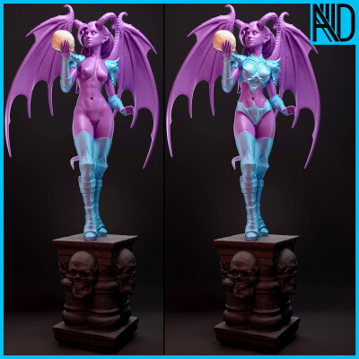 3d printable succubus aronon 3D print model - Mito3D