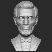 abraham Lincoln buste impression prêt 3d modèle réalité imprimée 3d print model - Mito3D