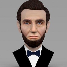 abraham Lincoln buste impression prêt 3d modèle réalité imprimée 3d print model - Mito3D