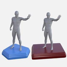 action figure display bases 2 types print ready 3d model printing practical effective you use your collectible figures 3d print model - Mito3D