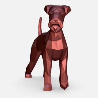 airedale terrier lowpoly Stampa 3d print model - Mito3D