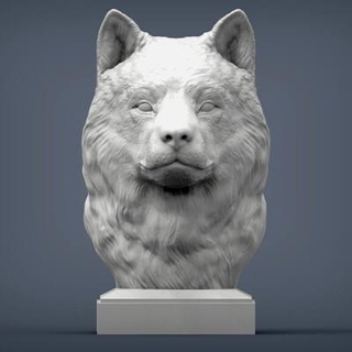 Alaska malamute buste 3d impression modèle alexander3dart 3d print model - Mito3D