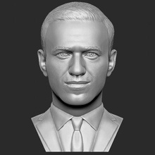 Alexey navalny buste impression prêt 3d modèle réalité imprimée 3d print model - Mito3D