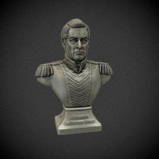 almirante Guillermo marrón busto 3d impresión modelo adminpievejumps 3d print model - Mito3D