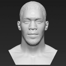 anthony joshua bust print ready 3d model here printing current size 5 cm height but you free scale it zip file contains obj stl created zbrushif have any questions please don't hesitate contact me respond asap encourage check my other celebrity models 3d print model - Mito3D