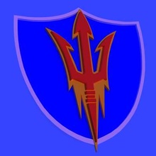 arizona sun devils shield logo print ready 3d model virtual created using blender open source modeling software tool which you may download free blenderorg 3d print model - Mito3D