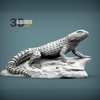 armadillo lagartija 3d impresión modelo alexander3dart 3d print model - Mito3D