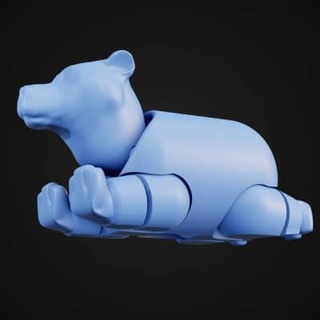 articulated bear - 3d print model bluelou 3d print model - Mito3D
