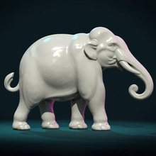 asian elephant ii - print ready 3d model skazok 3d print model - Mito3D