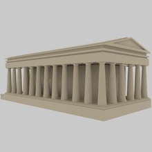 base antigo cidade Atenas têmpora impressão pronto 3d modelo 3d print model - Mito3D