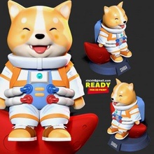astronauta shiba impresión Listo 3d modelo nacido nguyen 3d print model - Mito3D