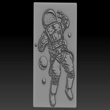 astronot relief - print ready 3d model elitemodelry 3d print model - Mito3D