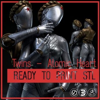 atomic heart twins ready print 3d greycheshire 3d print model - Mito3D