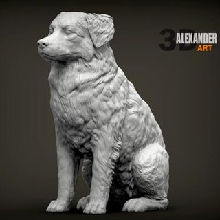 australiano gado cão 3d impressão modelo alexander3dart 3d print model - Mito3D