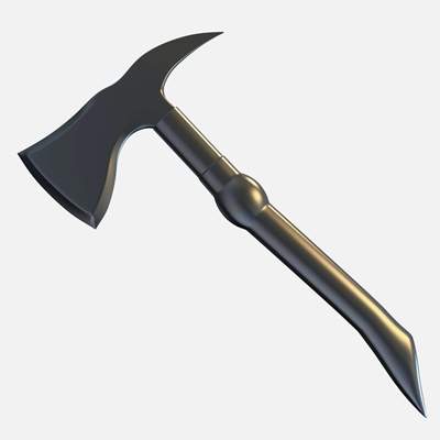 axe head hunter print ready 3d model inspired one native weapons philippines created 3ds max 2012 provided fbx obj & dxf formats compatible later maya c4d blender modo etc 3D print model - Mito3D