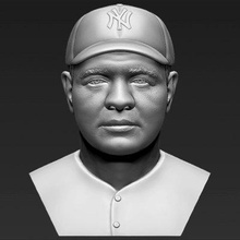 babe ruth bust print ready 3d model here new york yankees boston red sox atlanta braves legendary baseball player printing current size 5 cm height but you free scale it zip file contains obj stl created zbrushif have any questions please don't hesitate contact me respond asap encourage check my other celebrity models 3d print model - Mito3D