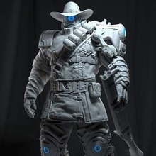 bad sheriff print ready 3d model printingif seems too decimated can provide higher version request 3d print model - Mito3D