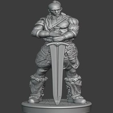 bald eternhal barbarian print ready 3d model 3d print model - Mito3D