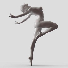 ballet dancer 002 - print ready 3d model next2020 3d print model - Mito3D
