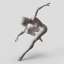 Ballett Tänzer 005 drucken bereit 3d Modell 3d print model - Mito3D