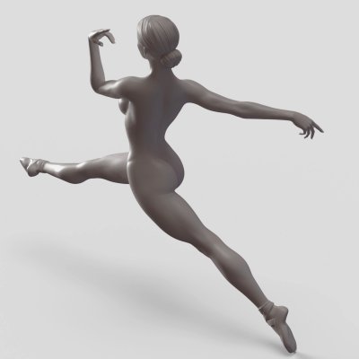 ballet dancer 006 print ready 3d model 3D print model - Mito3D