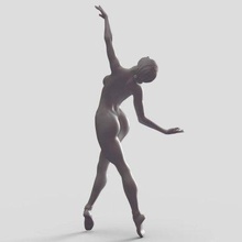 balé dançarino 008 impressão pronto 3d modelo next2020 3d print model - Mito3D