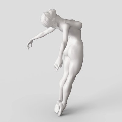 ballet dancer 010 print ready 3d model 3D print model - Mito3D