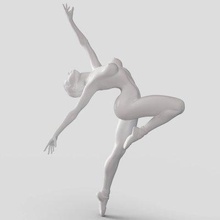 balé dançarino 012 impressão pronto 3d modelo 3d print model - Mito3D