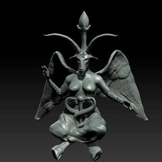 Baphomet Anhänger 3d drucken Modell gecko3d 3d print model - Mito3D