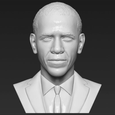 barack obama bust print ready 3d model here printing current size 5 cm height but you free scale it zip file contains obj stl created zbrushif have any questions please don't hesitate contact me respond asap encourage check my other celebrity models 3D print model - Mito3D