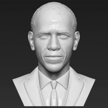 barack obama bust print ready 3d model here printing current size 5 cm height but you free scale it zip file contains obj stl created zbrushif have any questions please don't hesitate contact me respond asap encourage check my other celebrity models 3d print model - Mito3D