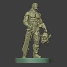 barbarian hunter print ready 3d model 3d print model - Mito3D