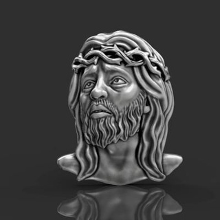 bas relief tête Jésus court 3design 3d print model - Mito3D
