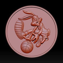 basketball lapin monnaie impression prêt 3d modèle dang nhat bronzer 3d print model - Mito3D
