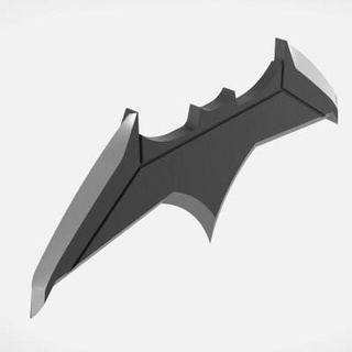 batarang 1 batman superhombre vidrio 3d print model - Mito3D