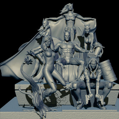 batman detetive 3d impressão modelo 3dmodeldesigner 3D print model - Mito3D