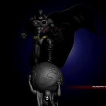 batman gotham statue - print ready 3d model bogdan rdjnvc 3d print model - Mito3D