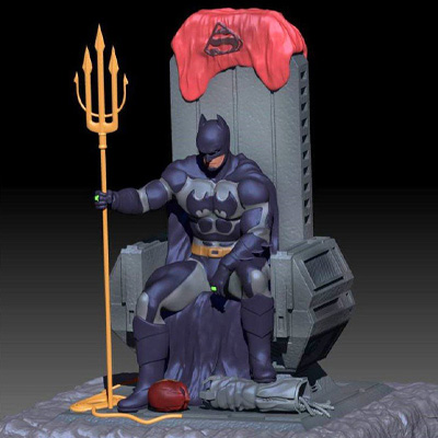 batman estátua 3d impressão modelo cheriloyet 3D print model - Mito3D