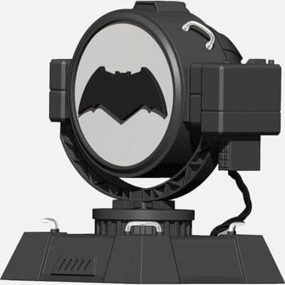 batman superman justice league signal light print ready 3d model night base - modelbatman this's interesting figure include logo created hole you can put if want exciting stl have 2 version one part printing batmansignallightstl 23 parts +x 170 mm +y 192 183 +glasses's diameter 100mm 3D print model - Mito3D