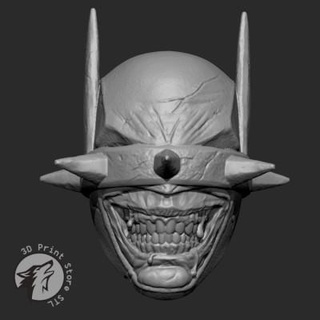 batman who laughs mask dc comics - fan art 3dprintstorestl 3d print model - Mito3D