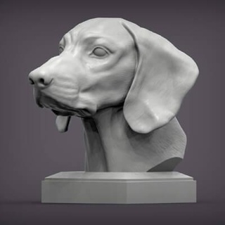 bavarian mountain bloodhound bust 3d print model alexander3dart 3d print model - Mito3D